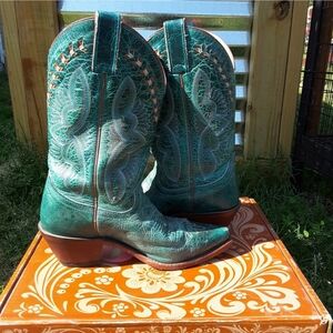 Ladies teal Justin boots